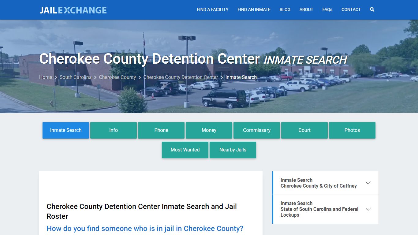 Cherokee County Detention Center Inmate Search - Jail Exchange